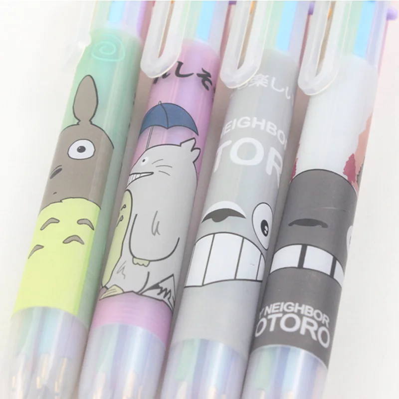 Kawaii Totoro Design 6 Colors In 1 Ballpoint Pen
