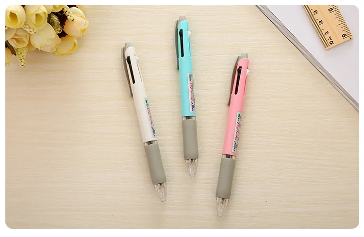 Creative Multifunction Plastic Pen With 2 Colors Ballpoint Pen and 1 Pencil