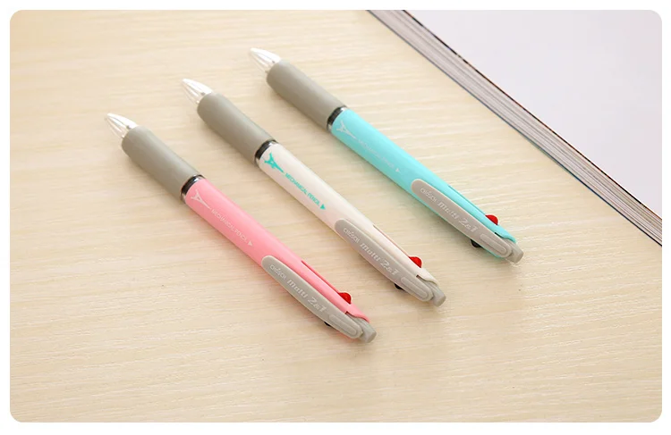 Creative Multifunction Plastic Pen With 2 Colors Ballpoint Pen and 1 Pencil