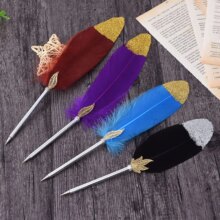 Kawaii Glittering Feather Design Ballpoint Pen Kawaii Glittering Feather Design Ballpoint Pen