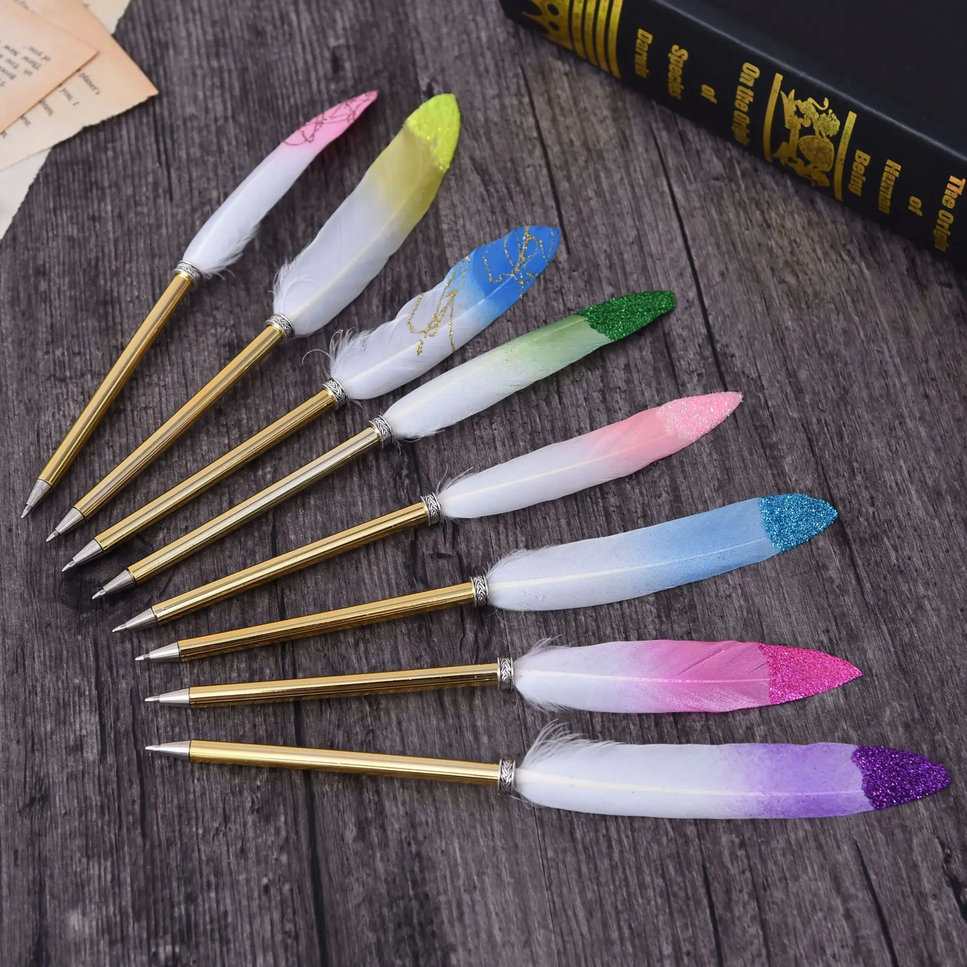 Kawaii Colorful Feather Ballpoint Pen