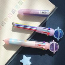Kawaii Multicolor Starry Sky Stationery 10 Colors In 1 Ballpoint Pen Kawaii Multicolor Starry Sky Stationery 10 Colors In 1 Ballpoint Pen