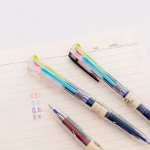 4 Colors In 1 Transparent Ballpoint Pens Multicolor For School Office Stationery Supplies 4 Colors In 1 Transparent Ballpoint Pens Multicolor For School Office Stationery Supplies