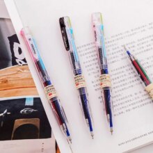 4 Colors In 1 Transparent Ballpoint Pens Multicolor For School Office Stationery Supplies 4 Colors In 1 Transparent Ballpoint Pens Multicolor For School Office Stationery Supplies
