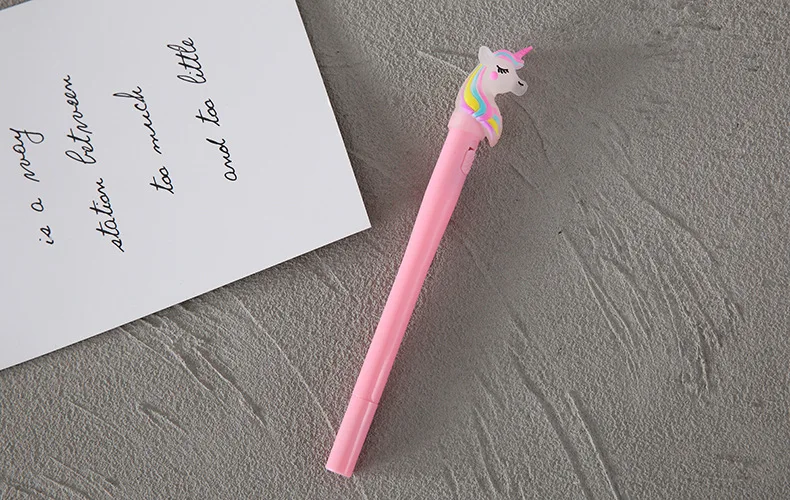 Kawaii Bear Unicorn Light Gel Pens
