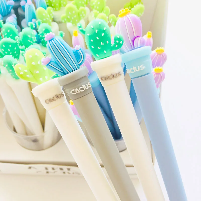 Kawaii Cactus Style Potted Plant Stationery Gel Pens