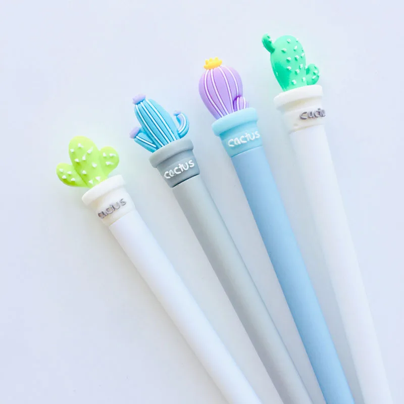 Kawaii Cactus Style Potted Plant Stationery Gel Pens