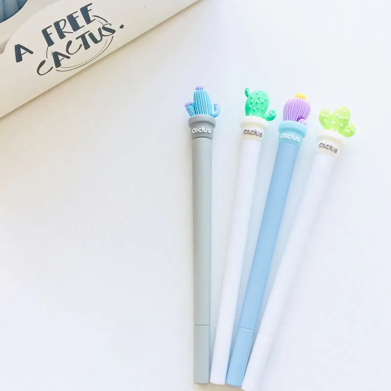 Kawaii Cactus Style Potted Plant Stationery Gel Pens
