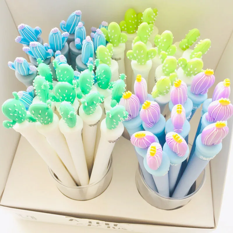 Kawaii Cactus Style Potted Plant Stationery Gel Pens
