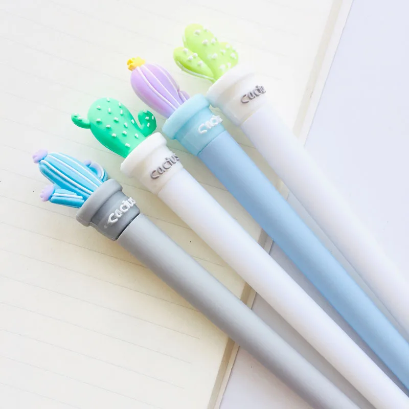 Kawaii Cactus Style Potted Plant Stationery Gel Pens