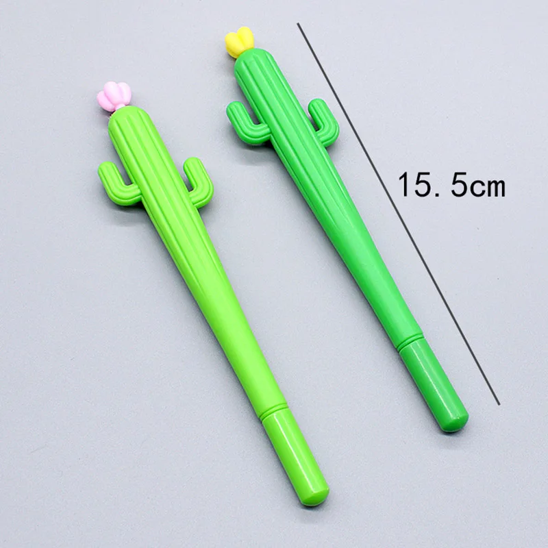 Cactus Kawaii Gel Pens Novelty Green Plants School Stationery