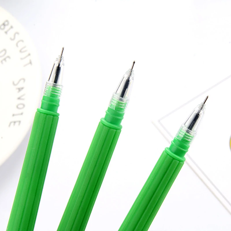 Cactus Kawaii Gel Pens Novelty Green Plants School Stationery