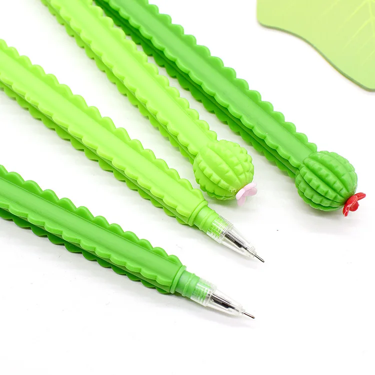 Cactus Kawaii Gel Pens Novelty Green Plants School Stationery