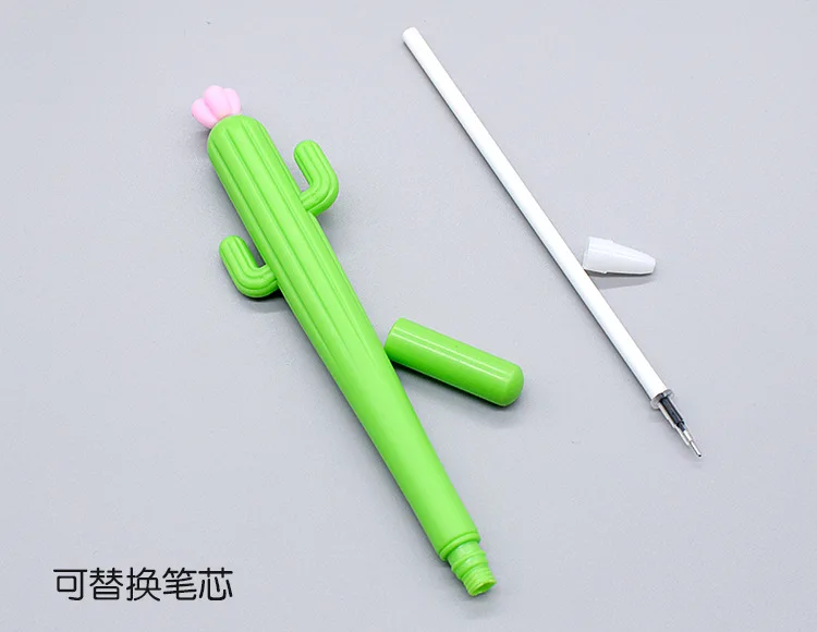 Cactus Kawaii Gel Pens Novelty Green Plants School Stationery