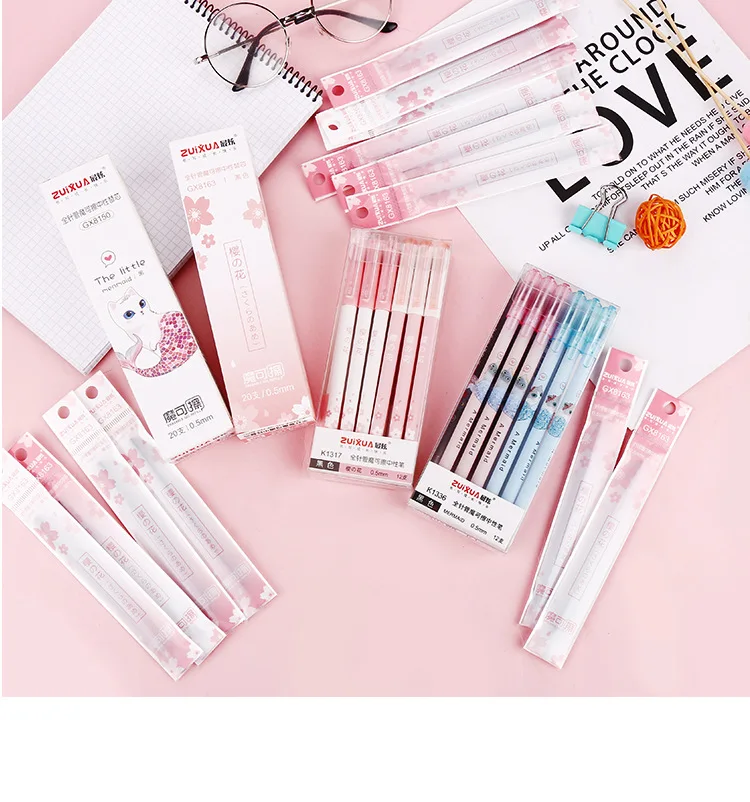 Kawaii Cat Mermaid Stationery Erasable Gel Pen