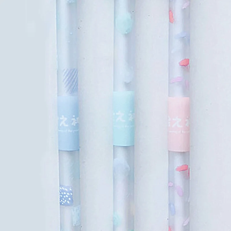 Kawaii Stationery Transparent Black Ink Gel Pen