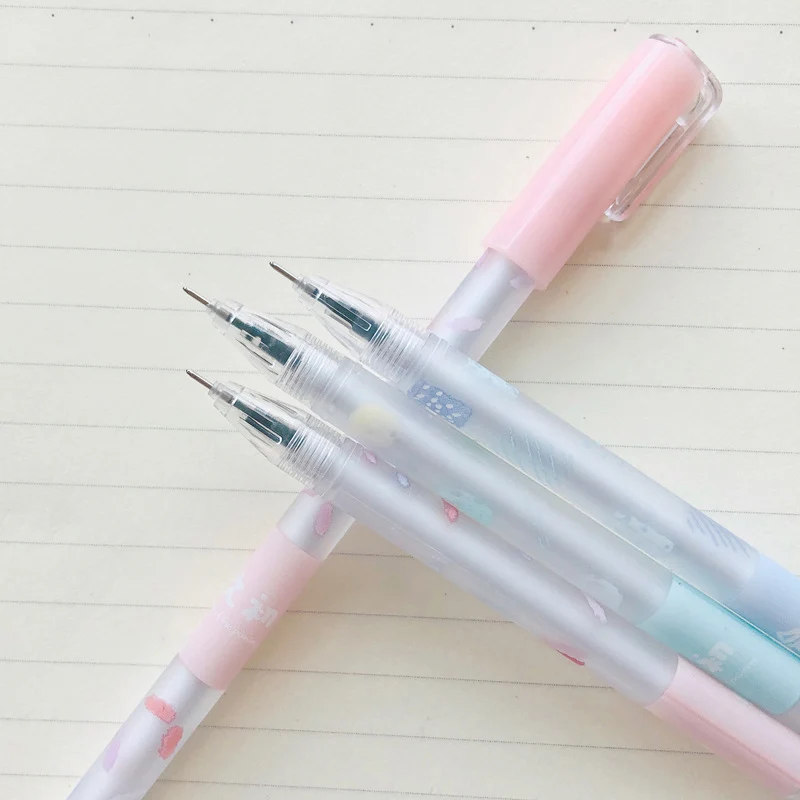 Kawaii Stationery Transparent Black Ink Gel Pen