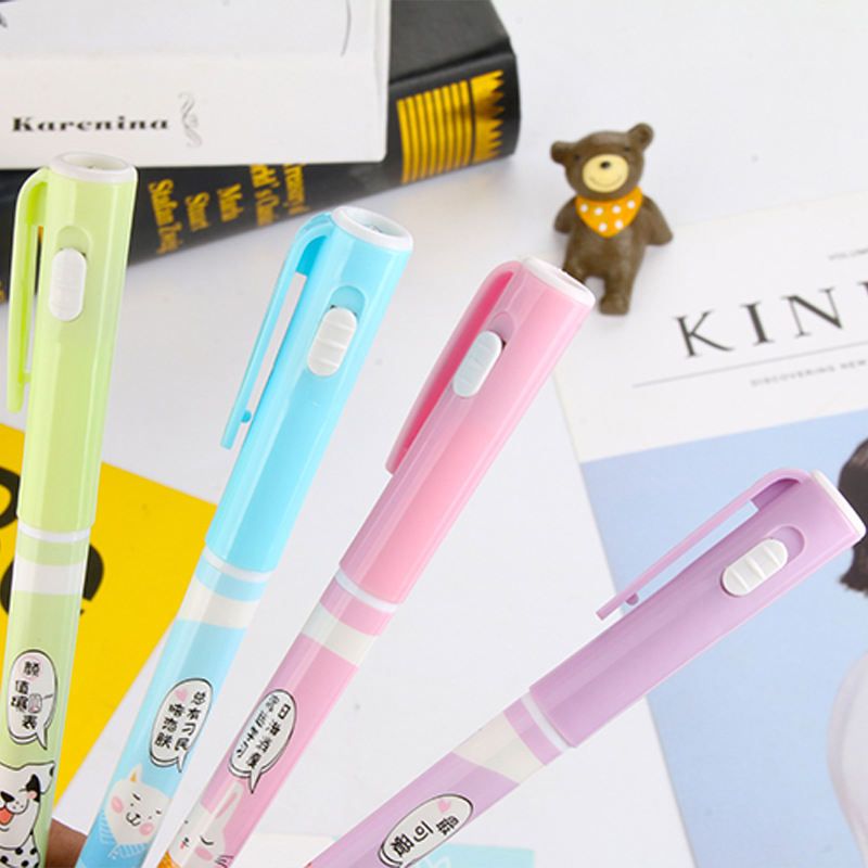Kawaii Cat Dog Cartoon Magic LED Invisible Ink Gel Pen Kawaii Cat Dog Cartoon Magic LED Invisible Ink Gel Pen