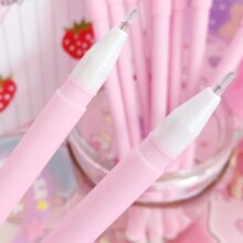 Kawaii Frosted Pink Stationery Neutral Plastic Gel Pen Kawaii Frosted Pink Stationery Neutral Plastic Gel Pen
