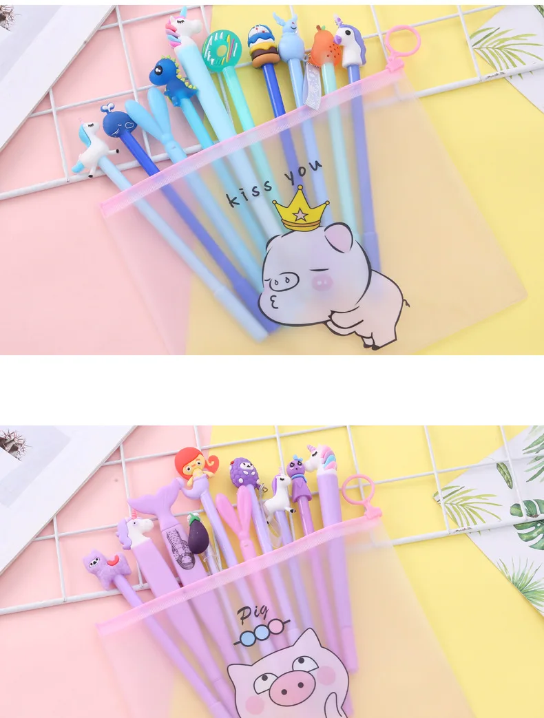 10Pcs/Set Gel Pen Kawaii School Unicorn Pen Stationery 10Pcs/Set Gel Pen Kawaii School Unicorn Pen Stationery