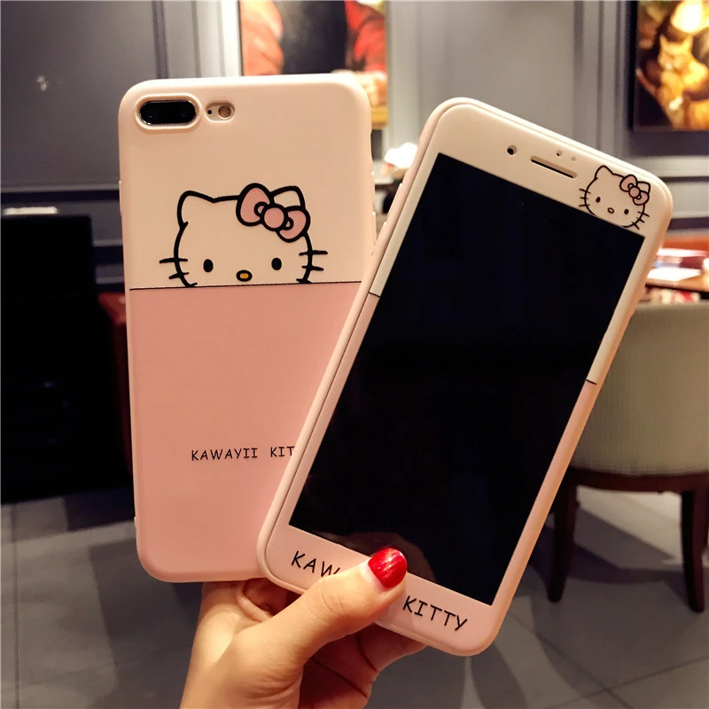 Cartoon Hello Kitty Back Cover For iPhone