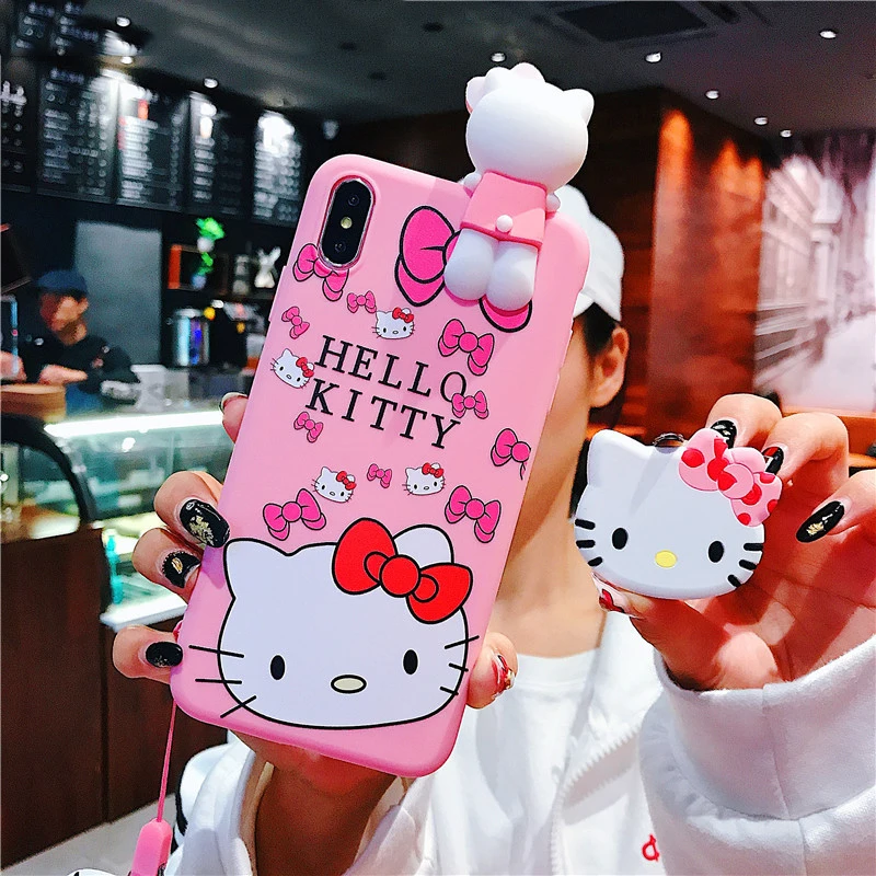 Hello Kitty Cartoon Soft Silicone Phone Case