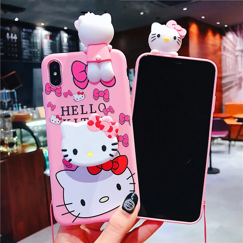 Hello Kitty Cartoon Soft Silicone Phone Case