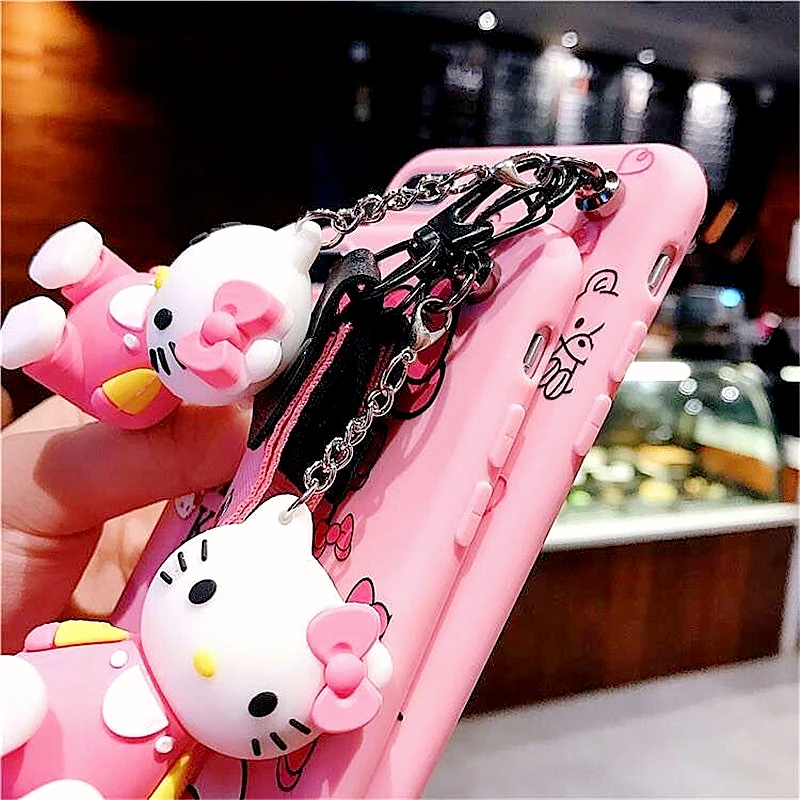 Cartoon Hello Kitty Lanyard Phone Case For iPhone