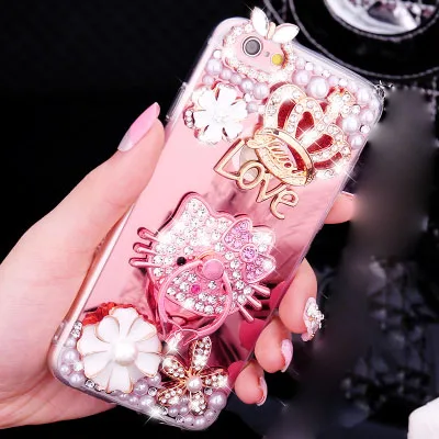 Hello Kitty Kawaii Mirror Soft Diamond Phone Case Cover