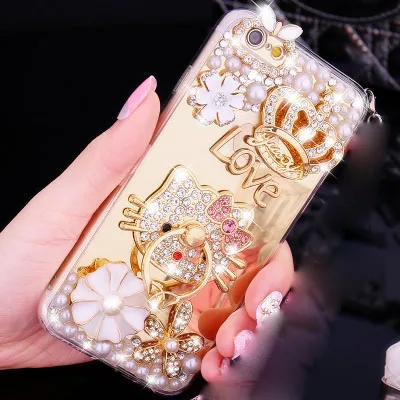 Hello Kitty Kawaii Mirror Soft Diamond Phone Case Cover