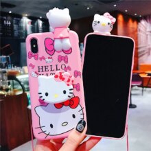 Hello Kitty Cartoon Doll Phone Case With Strap Hello Kitty Cartoon Doll Phone Case With Strap