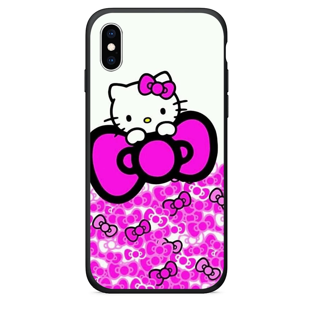 Hello Kitty Silicone Phone Case For iPhone 8 Plus 6 6s se x xr xs max 5s Phone Cover