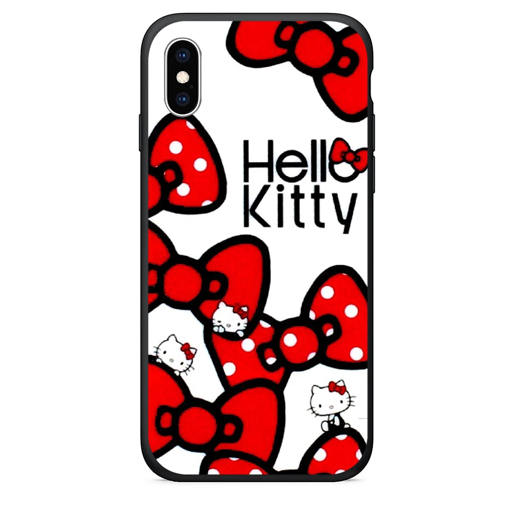 Hello Kitty Silicone Phone Case For iPhone 8 Plus 6 6s se x xr xs max 5s Phone Cover