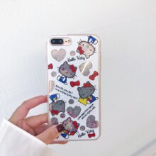Hello Kitty Cartoon Liquid Glitter Phone Case Hello Kitty Cartoon Liquid Glitter Phone Case