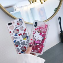 Hello Kitty Cartoon Liquid Glitter Phone Case Hello Kitty Cartoon Liquid Glitter Phone Case
