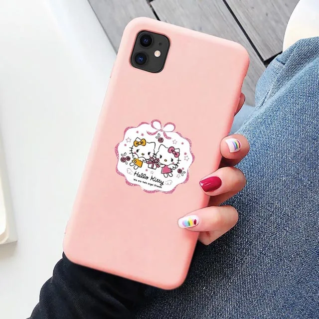 Hello Kitty Cat Cartoon Pink Phone Case Hello Kitty Cat Cartoon Pink Phone Case