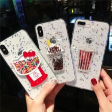 Hello Kitty Ice Cream Quicksand Bling Glitter Star Phone Case Hello Kitty Ice Cream Quicksand Bling Glitter Star Phone Case