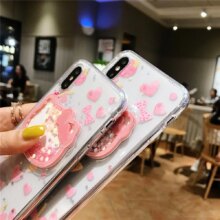 Hello Kitty Glitter Sequins Love Heart Quicksand Bling Laser Phone Case Hello Kitty Glitter Sequins Love Heart Quicksand Bling Laser Phone Case