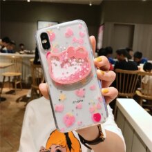 Hello Kitty Glitter Sequins Love Heart Quicksand Bling Laser Phone Case Hello Kitty Glitter Sequins Love Heart Quicksand Bling Laser Phone Case