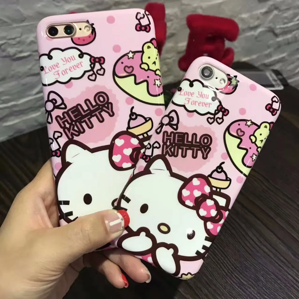 Hello Kitty Soft Phone Case For iPhone 11pro max X XR XSMAX 6 7 8plus Hello Kitty Soft Phone Case For iPhone 11pro max X XR XSMAX 6 7 8plus