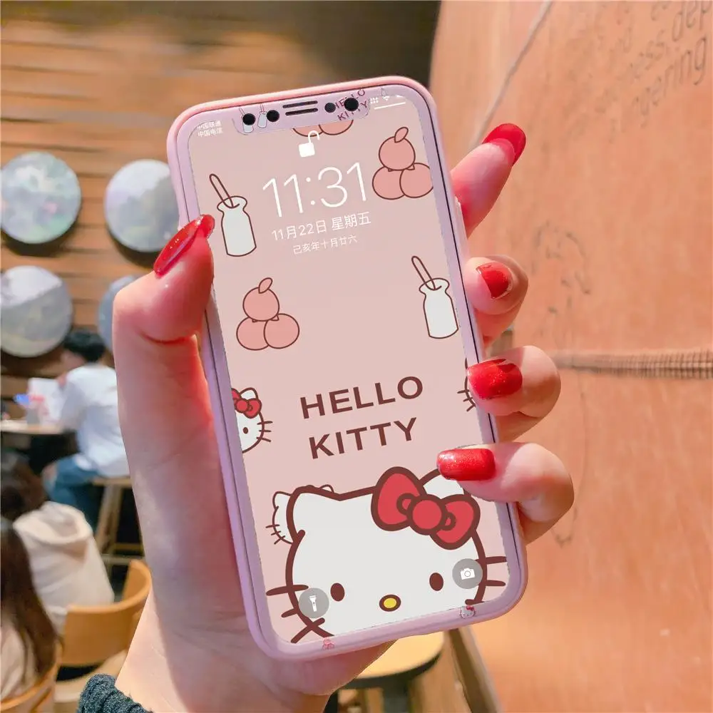 Hello Kitty Tempered Glass Two-Piece Phone Case Hello Kitty Tempered Glass Two-Piece Phone Case