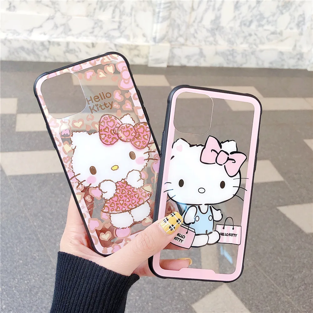 Hello Kitty Little Twin Stars Cartoon Tempered Glass Phone Case