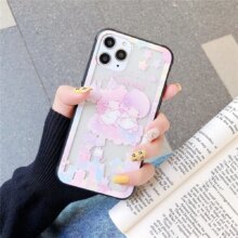 Hello Kitty Little Twin Stars Cartoon Tempered Glass Phone Case Hello Kitty Little Twin Stars Cartoon Tempered Glass Phone Case