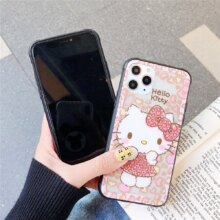 Hello Kitty Little Twin Stars Cartoon Tempered Glass Phone Case Hello Kitty Little Twin Stars Cartoon Tempered Glass Phone Case