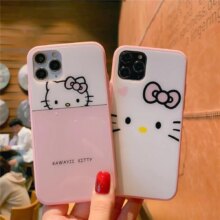 Hello Kitty Cartoon Tempered Glass Two-Piece Phone Case Hello Kitty Cartoon Tempered Glass Two-Piece Phone Case