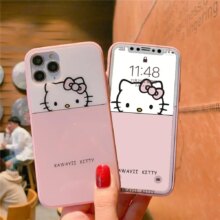 Hello Kitty Cartoon Tempered Glass Two-Piece Phone Case Hello Kitty Cartoon Tempered Glass Two-Piece Phone Case