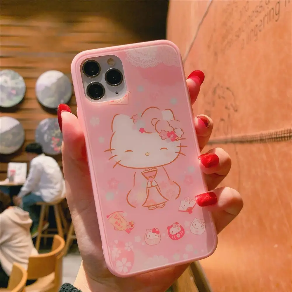 Kimono Hello Kitty Tempered Glass Phone Case
