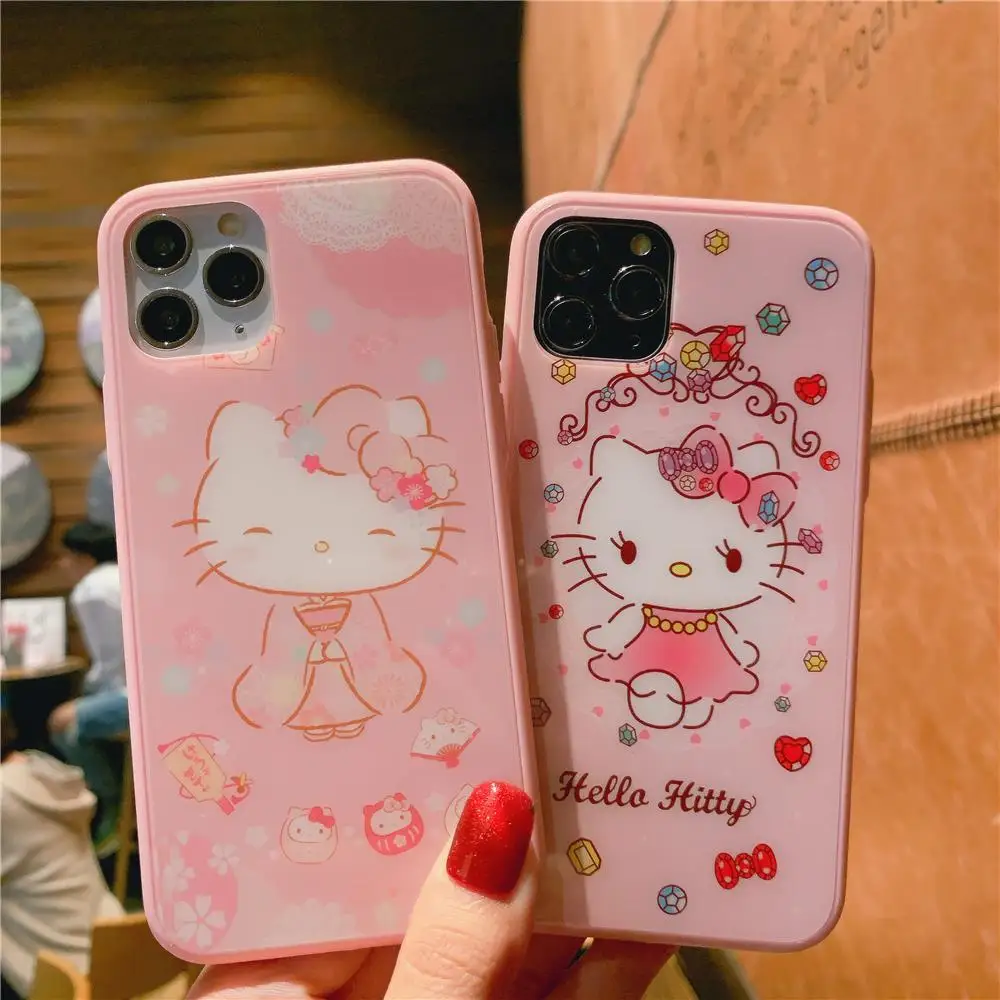 Kimono Hello Kitty Tempered Glass Phone Case