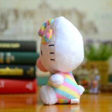 Hello Kitty Bow Cartoon Rainbow Candy Pattern Plush Toys Hello Kitty Bow Cartoon Rainbow Candy Pattern Plush Toys