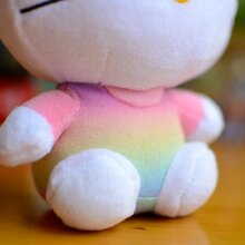Rainbow Pattern Hello Kitty Bunny Ears Plush Kawaii Dolls Rainbow Pattern Hello Kitty Bunny Ears Plush Kawaii Dolls